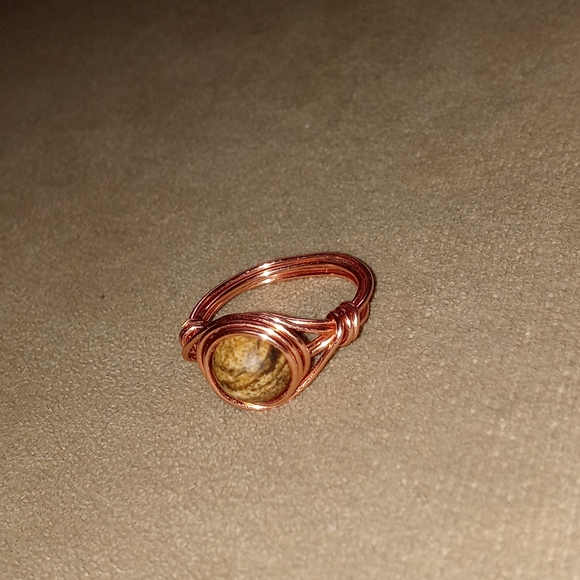 Picture jasper wire wrapped ring - Picture 2 of 2